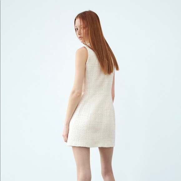 NWT ZARA TEXTURED CUT OUT DRESS | L - Picture 11 of 14